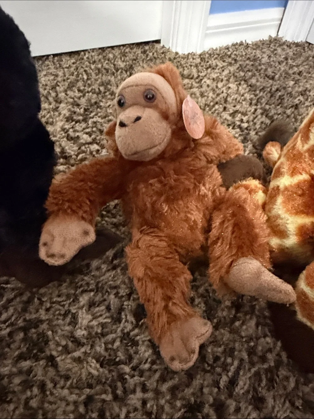 Plush Giraffe, Gorilla, Orangutan, Elephant Set